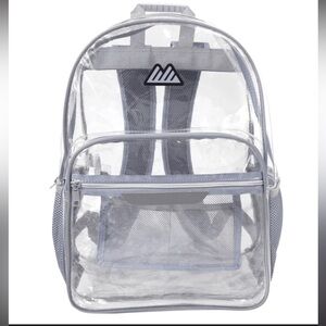 Summit Ridge Clear Gray Transparent Backpack by - 18"
